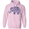 CUTE ANIMALS - Navy Blue Vintage Paisley Elephant Illustration T Shirt & Hoodie